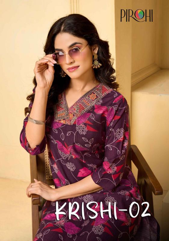 Pirohi krishi 2 kurtis wholesale